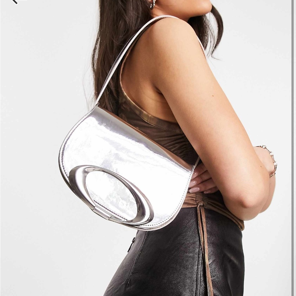 Asos design metallic shoulder bag